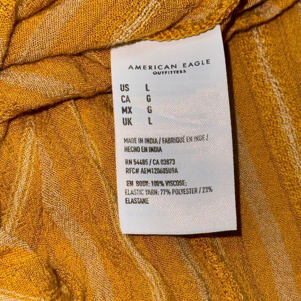American Eagle Outfitters Yellow Sleeveless Smocked Romper Playsuit - Picture 7 of 7